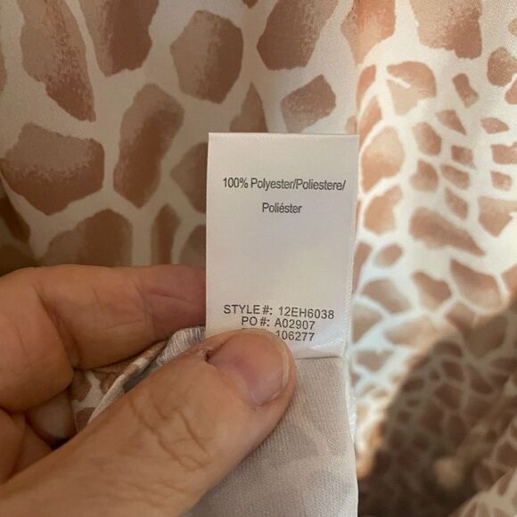 Hale Bob Giraffe Print Blouson Ruffle‎ Skirt Dress, Size Medium, Boho Chic EUC - Picture 7 of 8